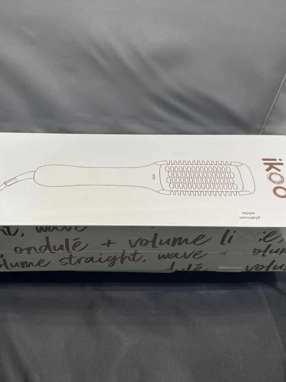 E-Styler Pro:White Ceramic Heated Straightening Brush for Women Hair